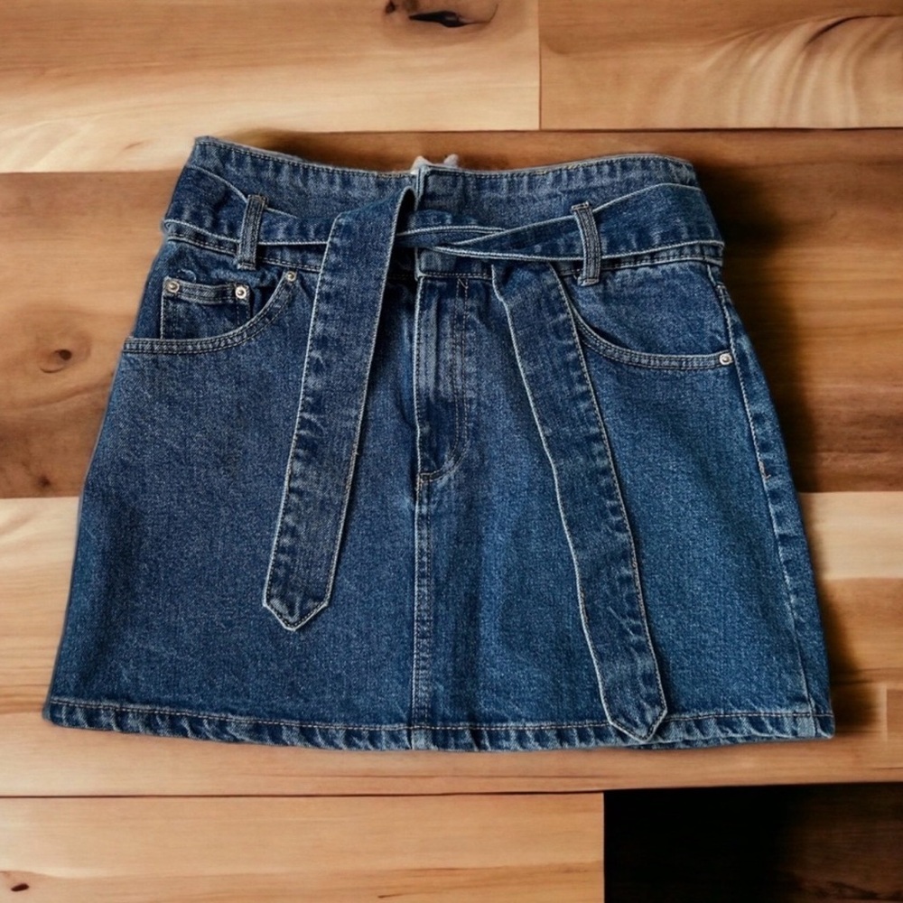 Pull & Bear High Waist Denim Skirt